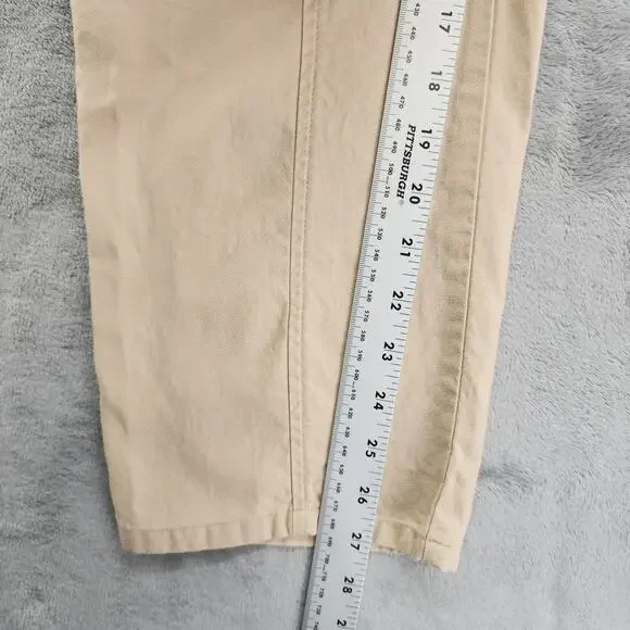 Liz Claiborne Pants‎ Womens 4 Tan Khaki Cotton Lyocell Lightweight Crop Capri - Picture 8 of 10